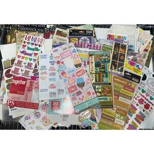 Scrapbook Stickers Embellishments HUGE Lot Craft Supplies For Scrapbooking Cards